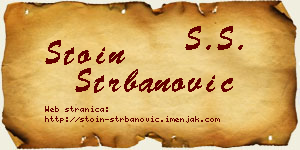 Stoin Štrbanović vizit kartica